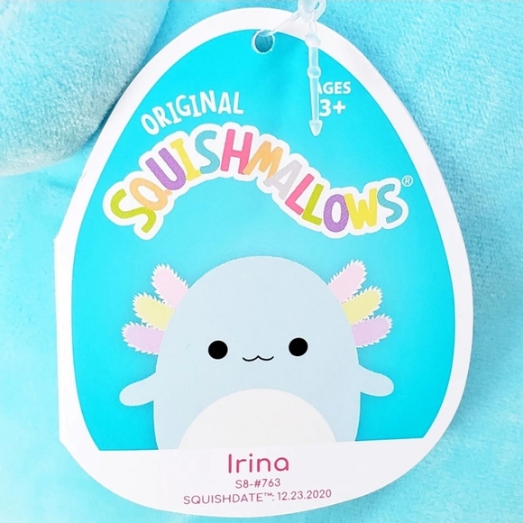 Squishmallow Irina the Blue Axolotl 8" UltraSoft Stuffed Sealife Plush NWT - Picture 10 of 12